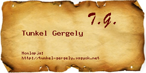 Tunkel Gergely névjegykártya